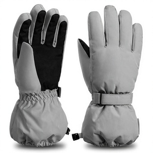 Guantes de Esquí Térmicos Impermeables y Cortavientos, Guantes de Invierno Unisex para Exteriores con Dedos Completos, Correa de Muñeca con Gancho y Bucle - Product Image 3