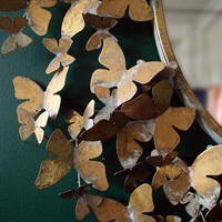 Miroir mural papillon en métal âge fait à la main, miroir à cadre métallique, décoration artistique, pour le salon, la salle à manger et le bureau
