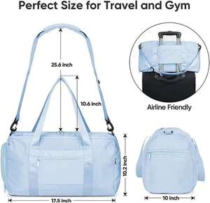 Bolsa de Lona Deportiva Expandible de Gran Capacidad, Estilo Vintage, Unisex, Resistente, Tipo Tote, Bandolera, Bolsa de Viaje y Gimnasio, MOQ Bajo - Product Image 5