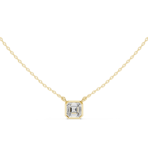 Collier pendentif en diamant taille Asscher serti clos, or blanc 14K 18K, or jaune, platine - Fournisseur en gros - Product Image 6