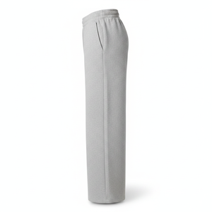 Pantalones Deportivos Anchos DRIFT Heather Grey para Hombre, Pantalones de Felpa con Detalles Laterales, OEM ODM - Product Image 1