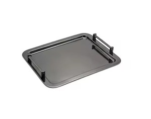 Plateau rectangulaire en acier inoxydable avec finition bronze et poignées droites, idéal pour les desserts – Fournisseur direct usine - Product Image 2