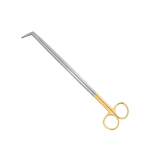 Ciseaux vasculaires en acier inoxydable finition sablée, lame angulaire demi-or, ensemble d'instruments chirurgicaux pour la coupe manuelle précise des vaisseaux - Product Image 4