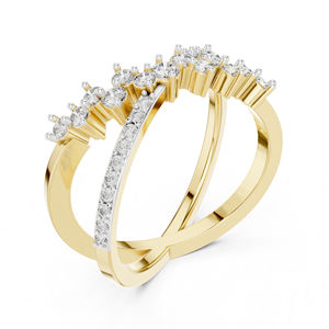 แหวนเพชรทรงกลมทองคำขาว 14K สำหรับผู้หญิง |   แหวนแต่งงาน |   เพชรที่เพิ่งเพาะเลี้ยง - Product Image 5