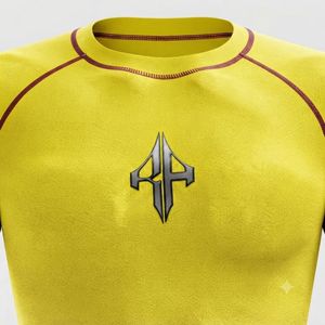 Nuevo Rashguard Cómodo para Adultos, Manga Corta, Cuello Redondo, Estampado por Sublimación, Secado Rápido, Transpirable, Material de Spandex/Poliéster para Hombre - Product Image 6