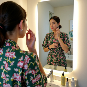 Serenity Bloom Mujer Modern Garden Oasis Floral Kimono Robe Vestido Tallas grandes Cierre de cintura elástica para verano y otoño - Product Image 2