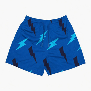 100% Polyester Double <b>Layer</b> Custom Heat-Transfer Printing <b>Mid</b> Waist Drawstring Mesh Shorts Men Gym Sports Fitness Athletic - Product Image 5