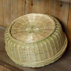 Handmade Bamboo <b>Storage</b> <b>Basket</b> With Lid Natural <b>Wicker</b> Organizer Rustic Home Decor Eco Friendly Supplier Manufacturer - Product Image 5