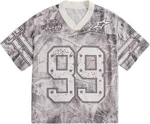 High Quality Men's and Women's Short Sleeve Ice <b>Hockey</b> Jersey Summer Sports Tee in Football Style - Product Image 1