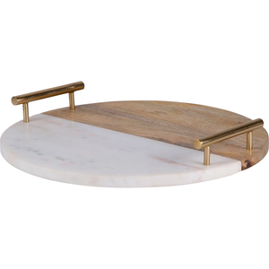 Bandeja de Servir de Madera Ecológica Hecha a Mano, de Alta Calidad y Duradera, con Diseño Clásico Pulido, Plato para Comida, para Uso en el Hogar, Cocina y Fiestas - Product Image 1