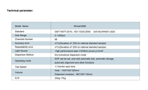 Equipo de Laboratorio Popular Winner 3006 para Pruebas y Análisis del Tamaño de Partículas con Pruebas de Dispersión en Seco, Polvo de Vitamina C - Product Image 5