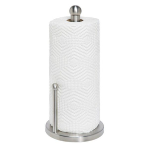 Porte-serviettes en acier inoxydable noir moderne pour comptoir de cuisine, support de rouleau de papier essuie-tout sur pied, distributeur de rouleaux de papier - Product Image 5