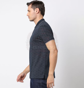 T-shirt piqué uni de haute qualité pour homme, en matière respirante et légère, infroissable, confortable, coupe classique, décontracté - Product Image 6