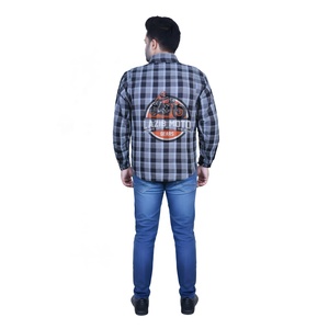 เสื้อเชิ้ตผ้าสักหลาดพิมพ์ลายสำหรับขี่มอเตอร์ไซค์ พร้อมแผ่นป้องกัน CE เสริมความแข็งแรงสำหรับนักขี่  แบบลำลอง ระบายอากาศได้ดี แขนยาว  สำหรับทั้งชายและหญิง - Product Image 2
