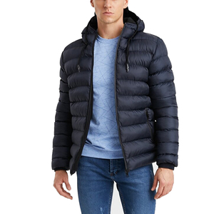 Veste d'hiver haut de gamme pour homme grande taille, écologique, réversible, imperméable, coupe-vent, à capuche et col montant, matelassée - Product Image 1