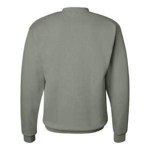 Logotipo personalizado 100% algodón cuello redondo bordado en relieve sudaderas hombres unisex sólido en blanco liso sudadera - Product Image 3