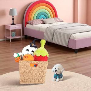 Lot de 3 paniers de rangement pliables en jacinthe d'eau ISLA avec poignées, bacs organisateurs en osier tressé à la main, vente en gros OEM - Product Image 5