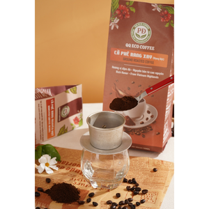 รสชาติเข้มข้น กาแฟคั่วบด 100% กาแฟโรบัสต้าเวียดนาม คั่วระดับกลาง ธรรมชาติ ความชื้น 5% QQ Eco Coffee - Product Image 1