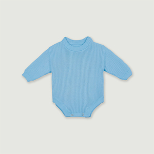 Combinaisons pour bébés garçons en tricot YKK, couleur unie, mignonnes, ODM & OEM, hiver, 100% coton, séchage rapide, Vietnam - Product Image 1