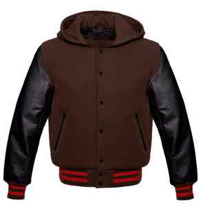 Chaqueta Varsity de Invierno Personalizada para Hombre, con Mangas de Lana y Cuero, Capucha Personalizada, Resistente al Viento, con Calefacción, Letras de Primera Fila - Product Image 3
