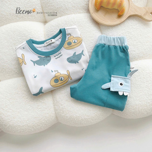 Conjunto de Ropa para Niños de Alta Calidad, Ropa de Casa de Algodón, Ropa Cómoda para Niños, Chándal, Camiseta, Pantalones, Ropa para Niños Pequeños - Product Image 6