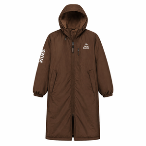 Adult Swim Parka <b>Waterproof</b> Windproof Hooded <b>Changing</b> <b>Robe</b> with Fleece Lining for Swimming Surfing Beach Outdoor Sports Wear - Product Image 2