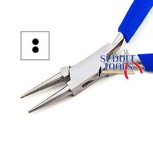 Alicates de punta redonda de 115 mm con mordazas lisas para bricolaje, extensiones de cabello, óptica, joyería, fabricación de relojes, herramientas D - Product Image 1