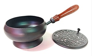 Brûleur d'encens arabe traditionnel haut de gamme, résistant à la chaleur, avec poignée en bois, support en métal pour charbon de bois, pour Oud, encens de temple, écologique - Product Image 6