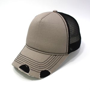 New Arrival Custom Fashionable Light-Weight Mesh Fabric Canvas Trucker <b>Hats</b> Sporty Casual Sports Solid Color Wholesale Design - Product Image 1