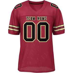 2k26 Nuevo estilo, camiseta de fútbol americano personalizada, camiseta deportiva de manga corta con cuello en V para hombre, uniforme de equipo - Product Image 5