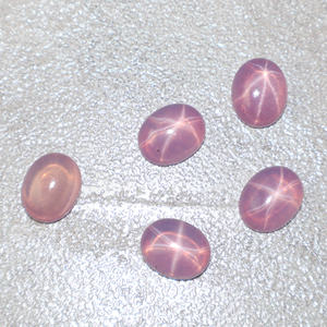 Synthetic <b>Star</b> Pink Sapphire Gemstone Oval Shape Cabochon Loose Stone Jewelry Making Supply Wholesale Bulk Manufacturer - Product Image 3