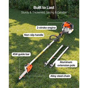 43CC 2 Stroke Gas <b>Powered</b> Pole <b>Saw</b> 6.9 11 Cutting Bar Cordless Tree Trimmer Rotatable Head 52cc/58cc Gas Pole <b>Saw</b> for Outdoor - Product Image 6