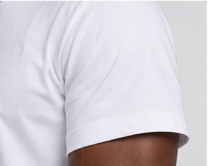 Men's White Cotton O-Neck <b>Short</b> <b>Sleeve</b> T-Shirt Regular Fit Casual Solid Color Jersey Knit Blank Design - Product Image 2