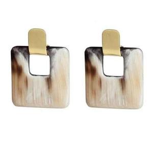 Pendientes de Cuerno de Búfalo Natural Hechos a Mano, Joyería de Moda Ligera y Ecológica para Mujer, Venta al por Mayor - Product Image 6