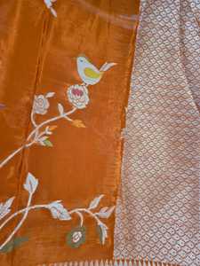 Sarees de Seda y Viscosa Estampados, de Lujo, Suaves y con Caída, Diseño Floral y Geométrico Tradicional, Ropa Étnica India, Conjuntos de Sarees al por Mayor - Product Image 5