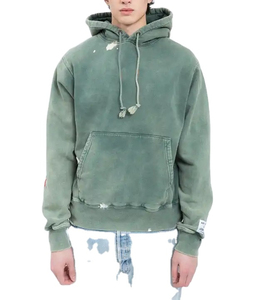Ventes en gros de sweats à capuche en coton surdimensionnés pour hommes, effet délavé, logo personnalisé, haute qualité, prix bas - Product Image 1