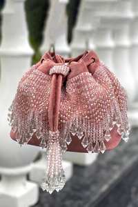 Luxury Embroidery <b>Potli</b> <b>Bag</b> Indian Handicrafts Colorful Velvet Tote Handbags Mobile Holder Travel Sling Clutch for Women Ladies - Product Image 5