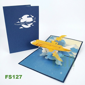 การ์ดอวยพรแบบป๊อปอัพทำด้วยมือเครื่องบิน3D สินค้ายอดนิยมสำหรับวันเกิดและวันวาเลนไทน์ของที่ระลึกและกระดาษของขวัญ - Product Image 2