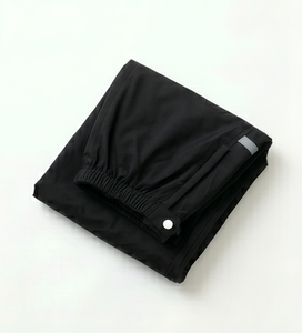 <b>Men's</b> <b>Black</b> Hooded Waterproof <b>Jacket</b> Casual PU Coated Polyester Regular Fit Autumn Wear - Product Image 5