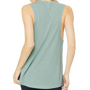 Camisetas sin mangas para mujer, de verano, holgadas, con cuello en V, 100% algodón, de secado rápido, con cordón ajustable, estilo básico y estético. - Product Image 3