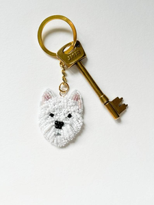 Nouvel Arrivage Porte-clés Personnalisé Tendance avec Broderie de Perles de Rocaille, Porte-clés Portrait de Chien Hautement Perlé, Porte-clés Personnalisé - Product Image 3