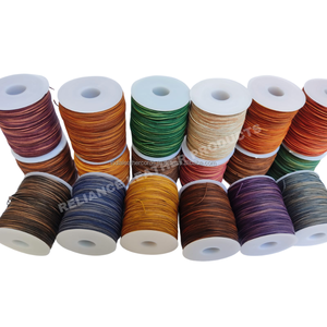 Custom 1mm Width Natural Round Antique Leather <b>String</b> Flexible Soft Genuine Cowhide Cord for Beading - Product Image 3