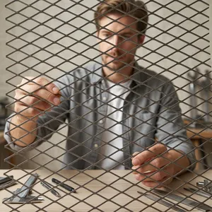 Efficient Heavy Duty Galvanized Perforated Metal <b>Sheet</b> Diamond Hole <b>Mesh</b> Roll Industrial Fence Barrier Partition Safety Guard - Product Image 1