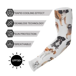 Mangas acrílicas unisex con estampado de perros y diseño digital UPF50+ de moda de verano de Splendid Apparel - Product Image 5