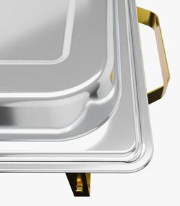 Elegante juego de buffet de acero inoxidable, calentador de alimentos, juego de catering de 2 piezas al mejor precio - Product Image 4