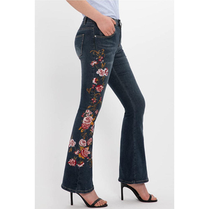 Pantalones Vaqueros Anchos de Mujer, Cintura Media, Elásticos, Estilo Campana, Transpirables, de Secado Rápido, Leggings de Yoga, Casuales, Cómodos, Vintage - Product Image 3