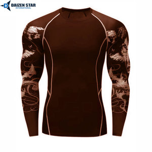 Men's Long Sleeve Rash Guard UPF 50+ Breathable Swim & <b>Surf</b> Compression Top Custom Full Sleeve Shirt - Product Image 5