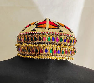 Barrette à cheveux en tissu brodé de fleurs traditionnelles vintage unisexe afghane avec un design écologique - Product Image 4