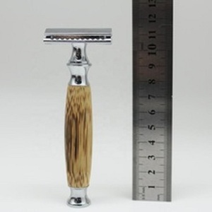 Customized logo Bamboo <b>razor</b> With Engraving logo Bamboo Wood Handle Shaving Safety <b>Razor</b> Double Edge Safety <b>Razor</b> - Product Image 2