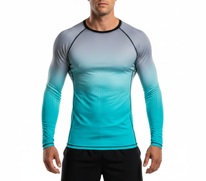 เสื้อรัดรูปแขนยาวแบบยูนิเซ็กซ์ สำหรับกิจกรรมกลางแจ้ง แห้งเร็ว เหมาะสำหรับ BJJ MMA ยิวยิตสู ฝึกซ้อมกีฬาต่อสู้ - Product Image 1